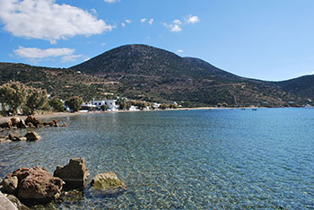 The beach of Vathi in Sifnos